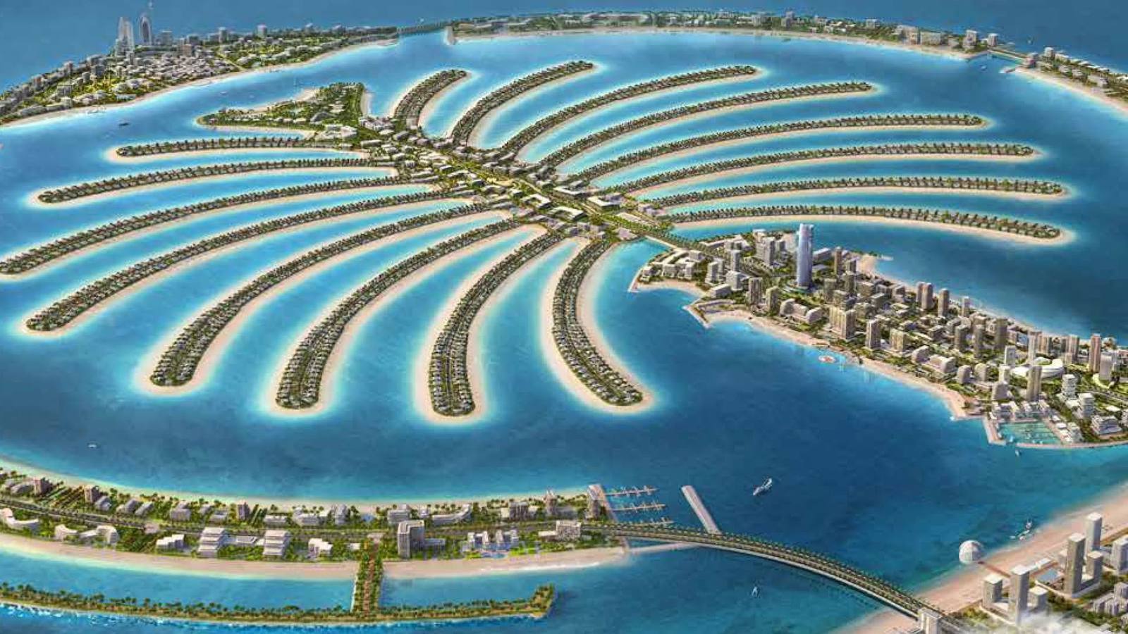 Palm Jumeirah seen from above